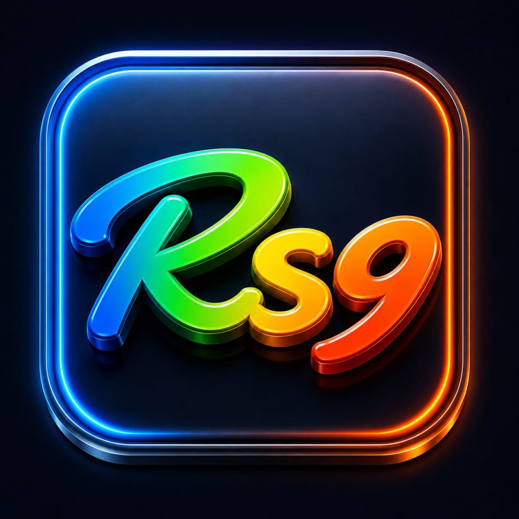 Rs9 APK official logo for secure online gaming platform.
